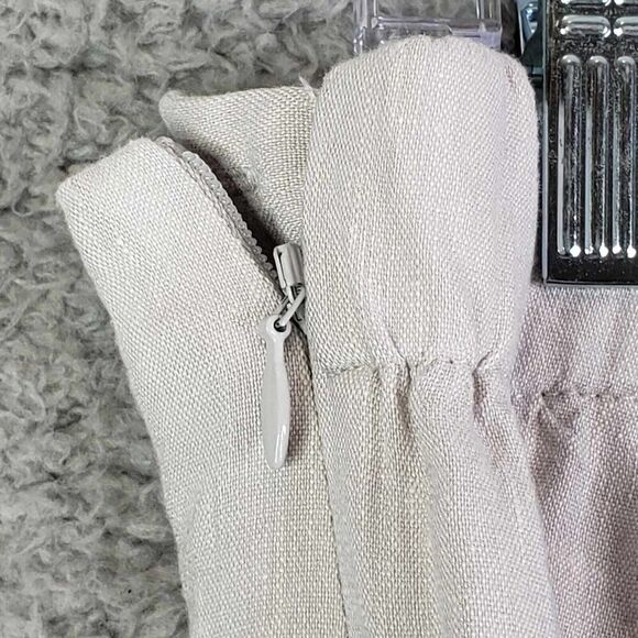 J Jill Pants Women’s Large L Straight Leg Side Zip Crop Linen Khaki Tan Resort - Picture 7 of 11